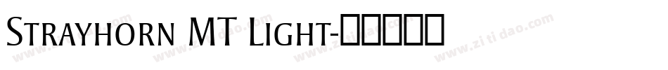 Strayhorn MT Light字体转换